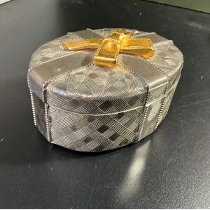 Vintage Godinger Silver Gold Lined Trinket Jewelry Box